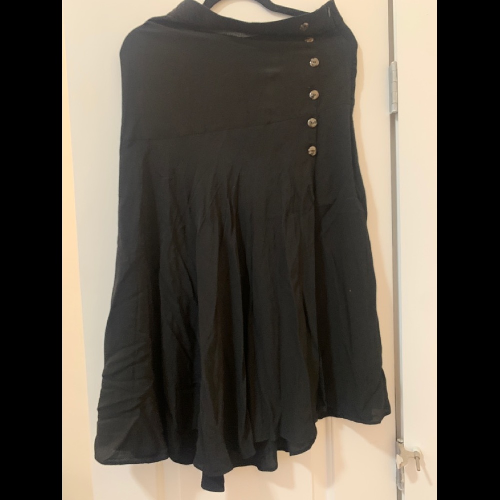 Zara black skirt, linen material, Sz x-small